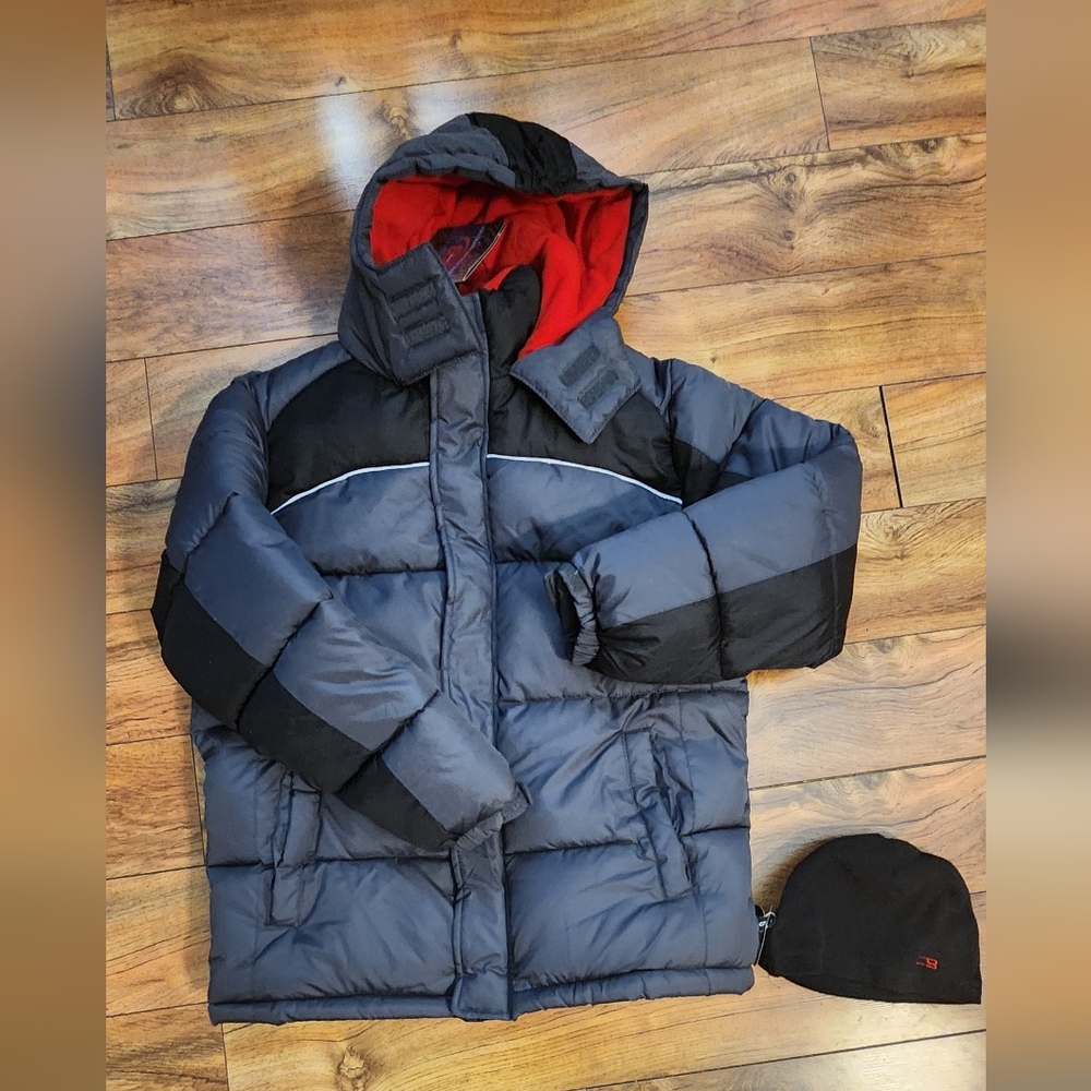 CB Sport Youth Black and Gray Puffer Jacket, Size XL (18/20)